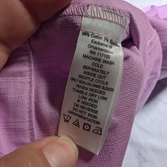 Vtg Y2K Quacker Factory Lilac Pink Stone Embellished Ruffle Denim Jacket Sz S - Picture 5 of 5